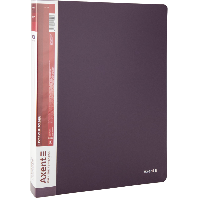 Папка з затиском Axent 1301-11-A, А4, з внутрішнім карманом, сливова